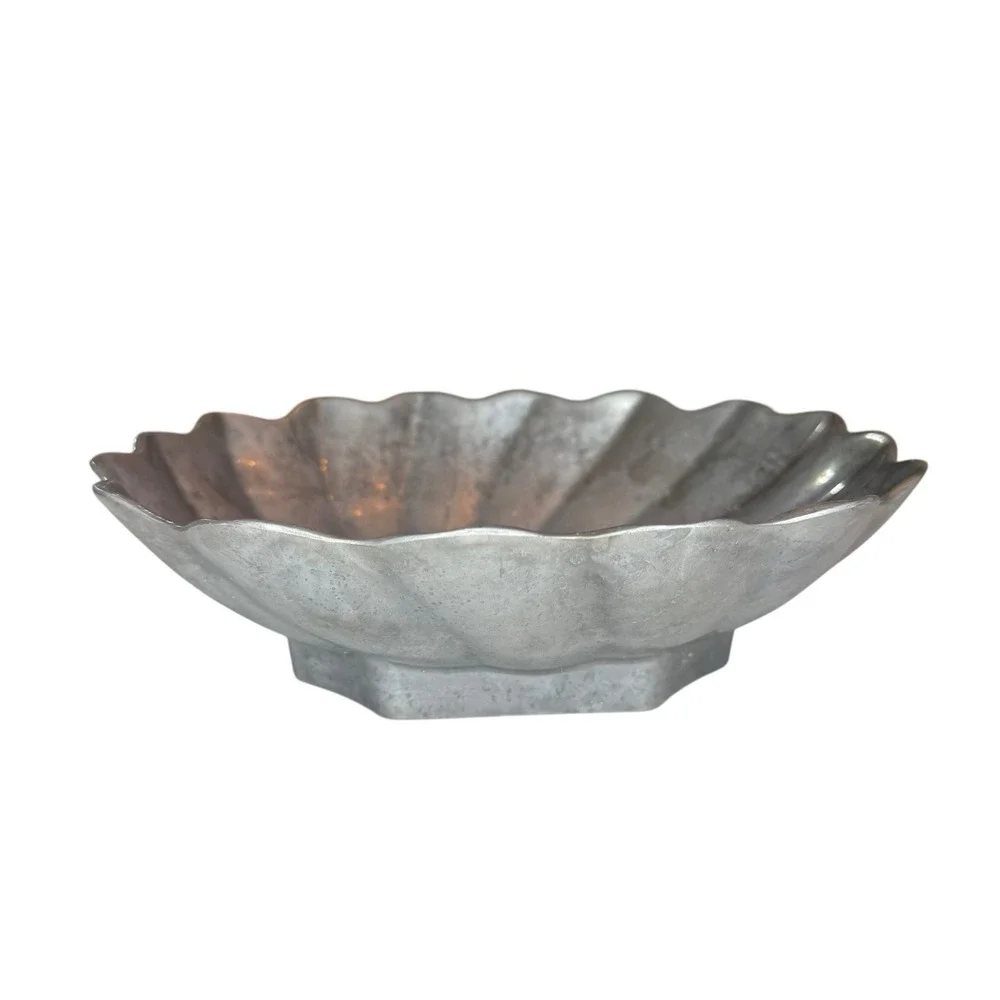 Vintage Wilton Armetale Pewter Tavern Salad Serving Bowl Matte‎ Finish 10.5